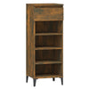 Vidaxl Shoe Rack 40x36x105 cm de madera procesada de roble ahumado coloreado