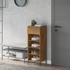 Vidaxl Shoe Rack 40x36x105 cm de madera procesada de roble ahumado coloreado