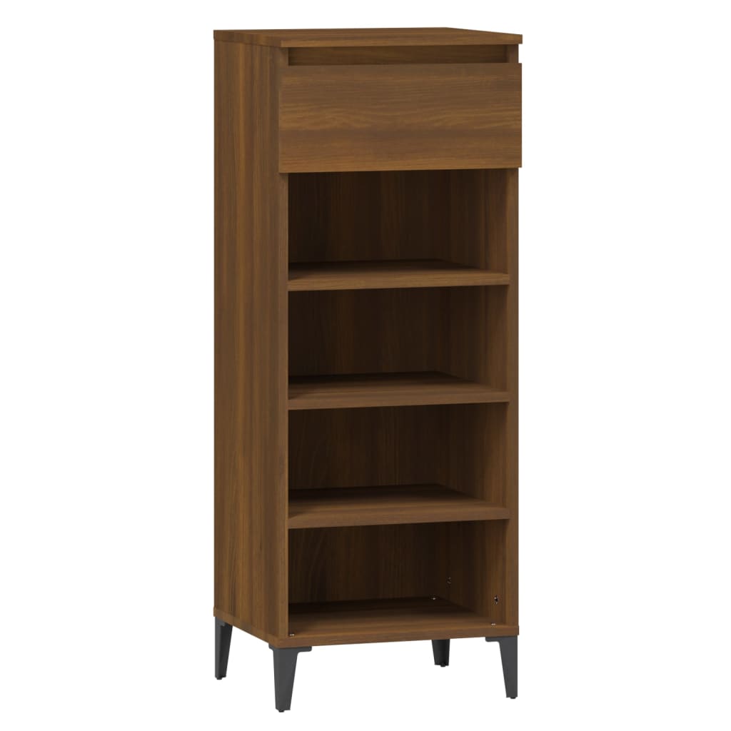 Vidaxl Shoe Rack 40x36x105 CM Color de roble de madera procesada