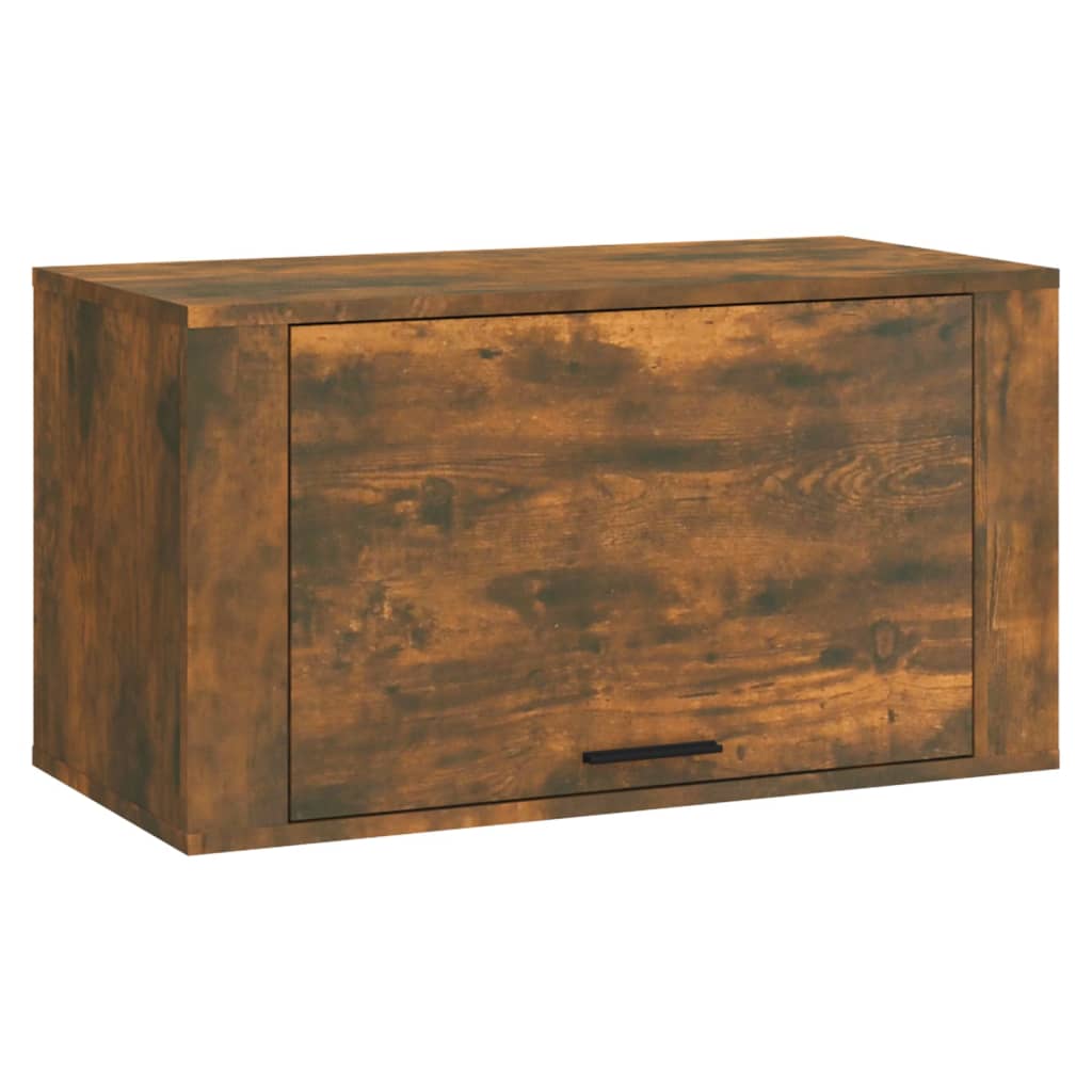 Vidaxl wandschoenenkast 70x35x38 cm massief grenenhout gerookt eiken