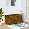 Gabinete de zapato de pared Vidaxl 70x35x38 cm Pino sólido roble ahumado