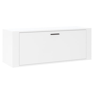 Vidaxl Wall Shoe Armadiet 100x35x38 cm Bianco in legno