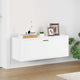 Vidaxl wandschoenenkast 100x35x38 cm bewerkt hout wit