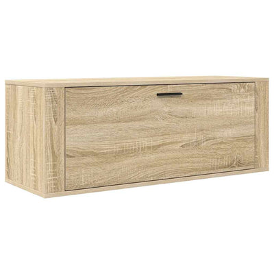 Gabinete de zapato de pared de Vidaxl 100x35x38 cm de madera propiedad Sonoma Oak