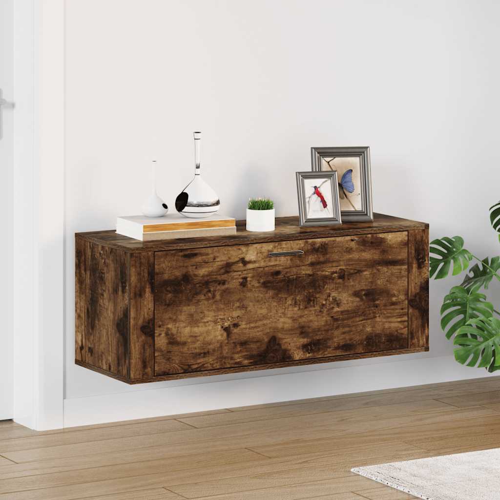 Vidaxl Shoe Gabinet Wall -Roble de madera procesado de 100x35x38 cm