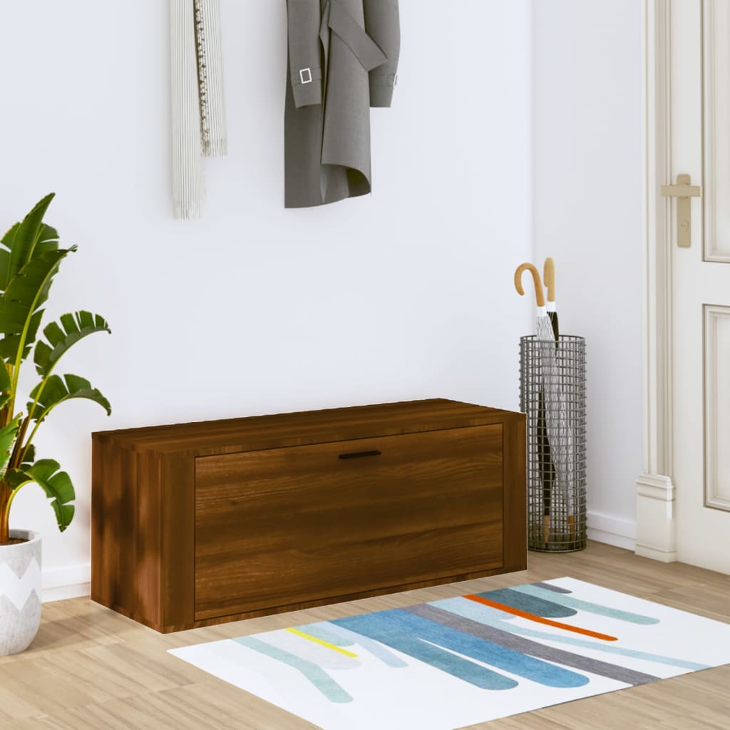 Vidaxl Shoe Gabinet Wall -Browniken de madera procesada de 100x35x38cm