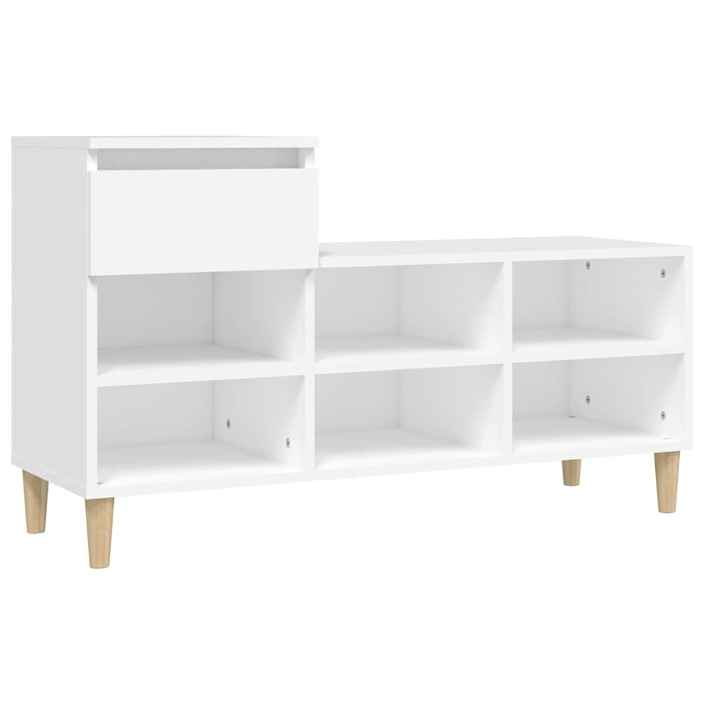 Scarpiera Vidaxx 102x36x60 cm in derivati del legno bianco