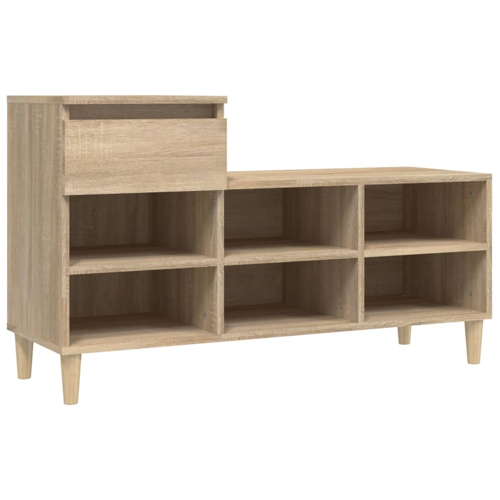 Scarpiera VidaXL 102x36x60 cm in derivati del legno rovere Sonoma