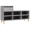Vidaxl schoenenkast 102x36x60 cm bewerkt hout sonoma grijs