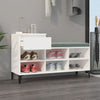 Gabinete de zapatos Vidaxl 102x36x60 cm de madera propiedad de blanco
