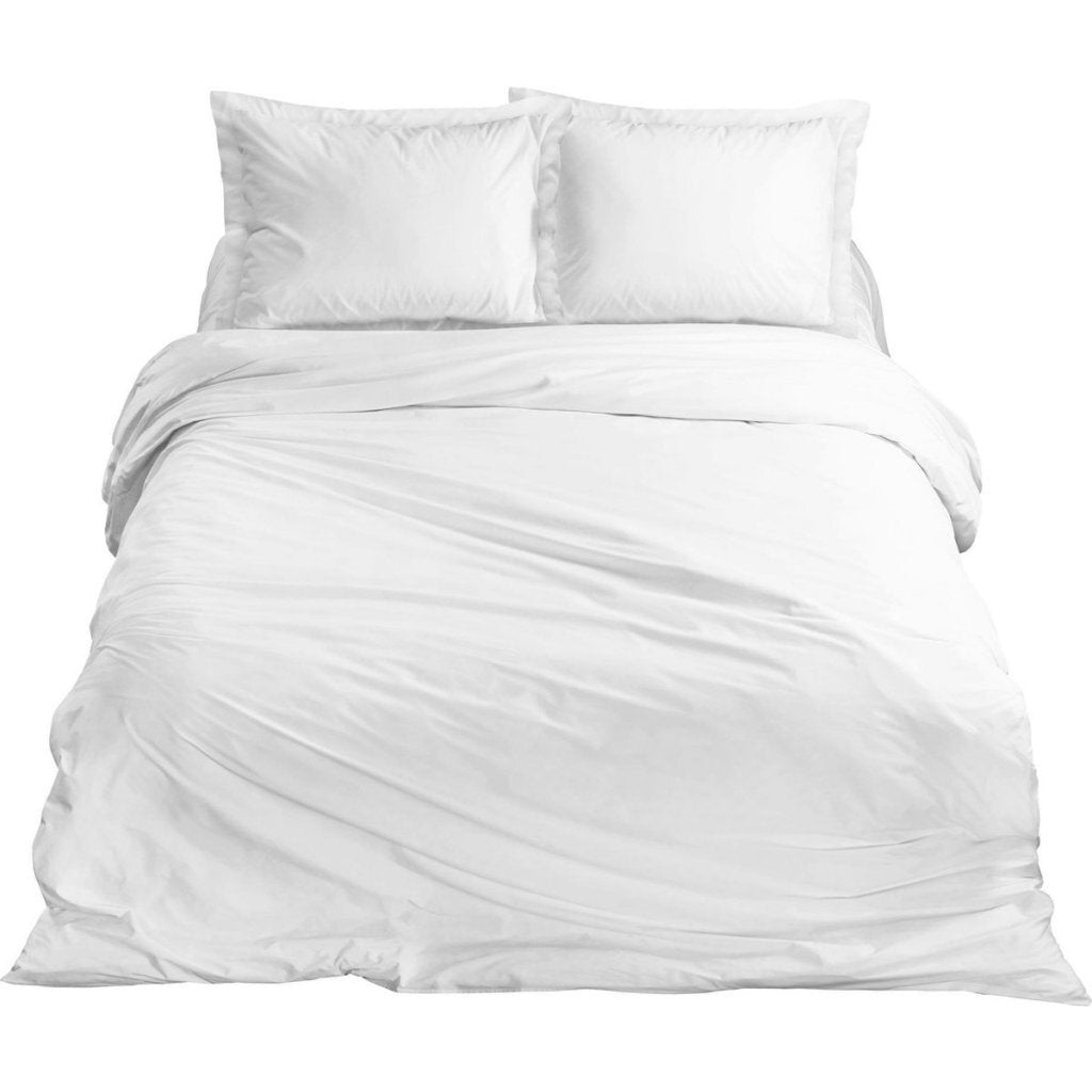 Dieci coperture per piumini LITS-Jumeaux in raso di cotone Cate 240x200 220 cm bianco