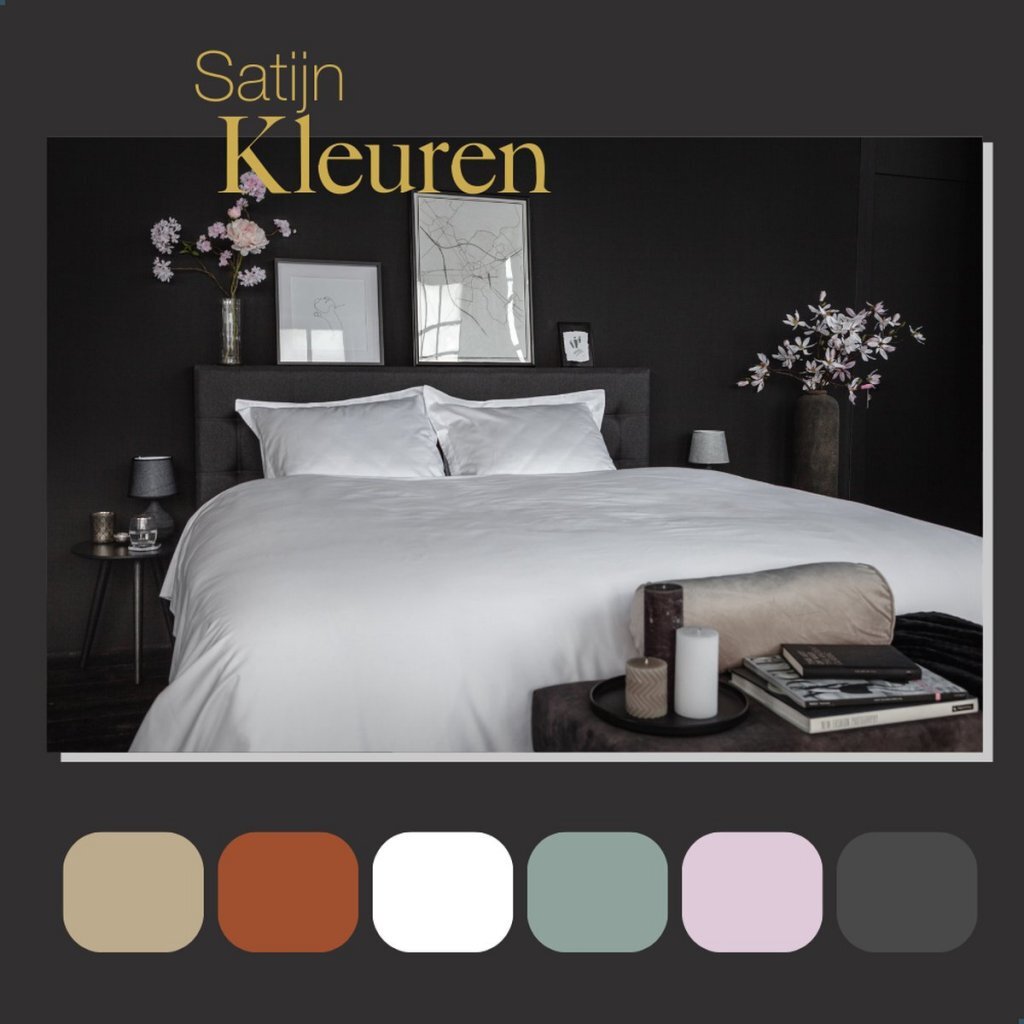 Dieci coperture per piumini LITS-Jumeaux in raso di cotone Cate 240x200 220 cm bianco