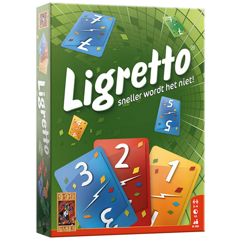 999games 999 games ligretto groen kaartspel (nederlands, 2 - 4 spelers, 10 minuten, vanaf 8 jaar)