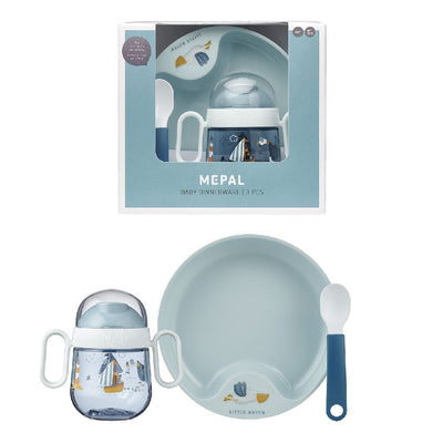 Vajilla para bebé Mepal Little Dutch Sailors Bay 3 piezas azul