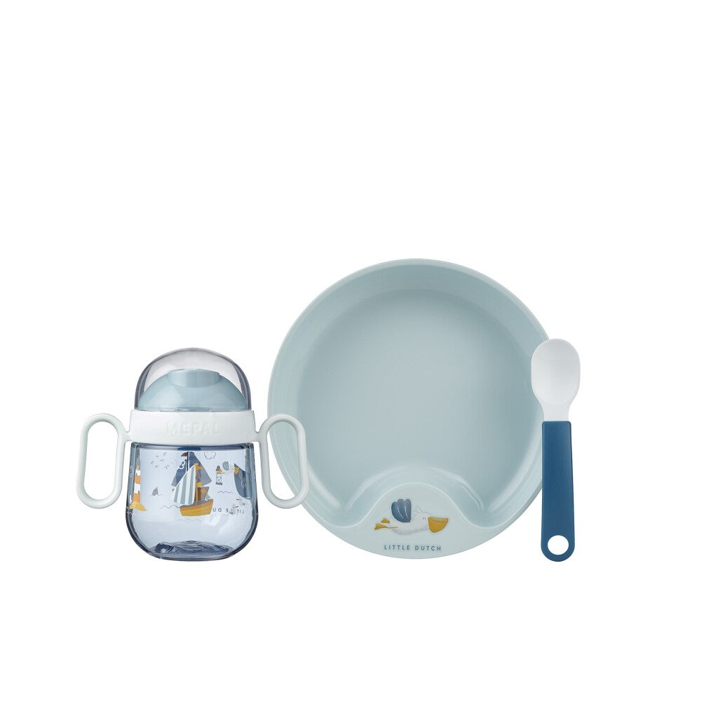Stoviglie per bambini Mepal Little Dutch Sailors Bay 3 pezzi blu