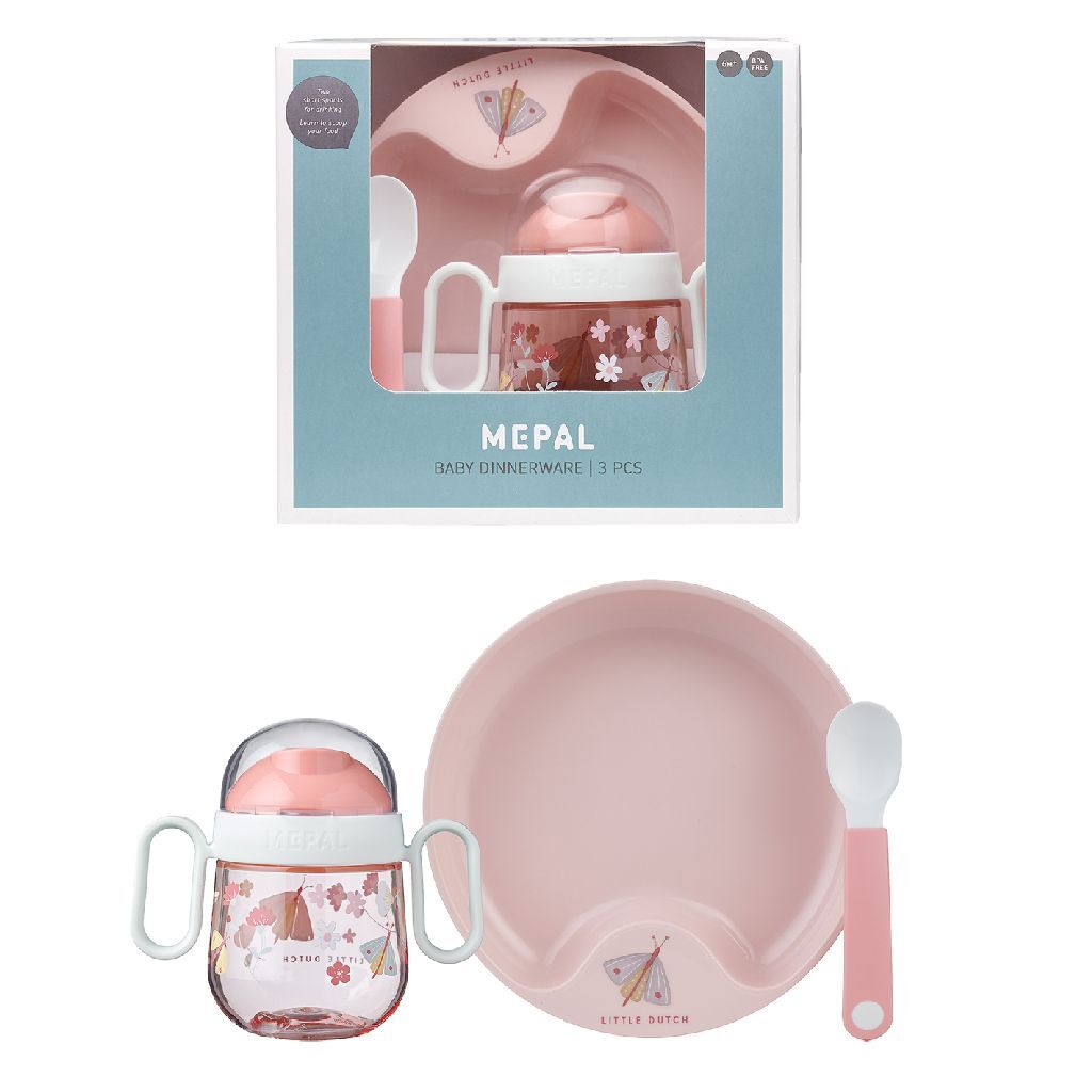 MEPAL SERVE Fiori e farfalle Pink in 3 pezzi