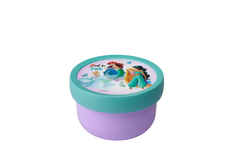 Mepal fruitbox campus - 300 ml - inclusief fruitvorkje - sluit goed af - snackdoosje - disney princess