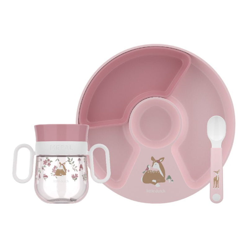 Mepal little dutch fairy garden babyservies 3-delig roze