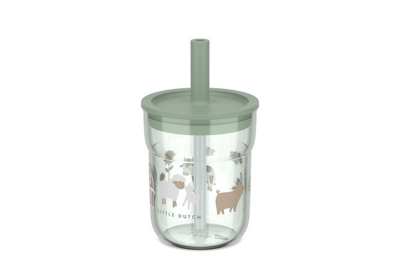 Mepal mio tazza per bambini con cannuccia olandese - 250 ml - facile da tenere in mano - stoviglie per bambini - piccola fattoria