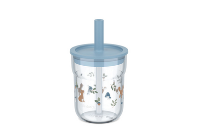Mepal mio tazza per bambini con cannuccia olandese - 250 ml - facile da tenere in mano - stoviglie per bambini - amici della foresta