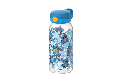 Mepal drinking bottle with flip cap campus - 600 ml - water bottle children - leakproof - hygienic lid - stitch