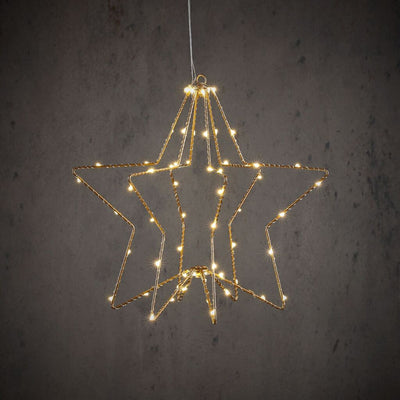 Edelman estrella colgante oro blanco cálido 60led bo - h32xd30cm | 3 piezas