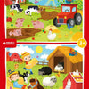 Rebo legpuzzel 2x24 stukjes - farm anima