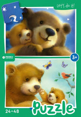 Rebo legpuzzel 24 + 48 stukjes - bear fa - afbeelding 1