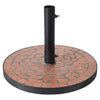PROGARDEN PROGARDEN PARASOL PEDE CON MOSAIC DI TERRA DESIGN NERO e ORANK