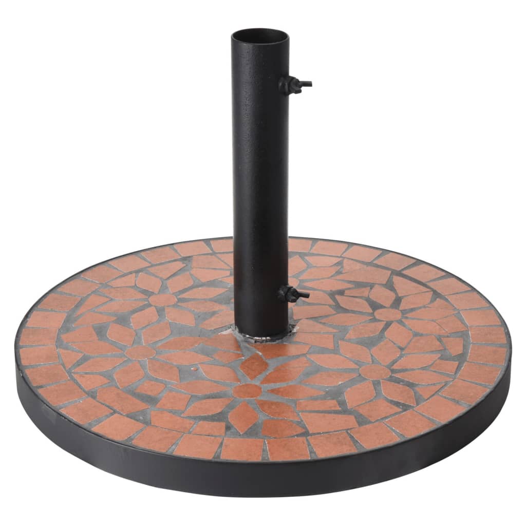 PROGARDEN PROGARDEN PARASOL PEDE CON MOSAIC DI TERRA DESIGN NERO e ORANK