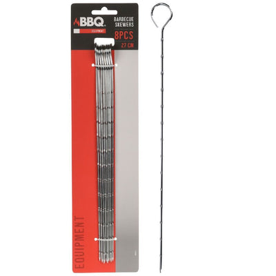 Penne per barbecue 27 cm set da 8 pezzi su cartoncino