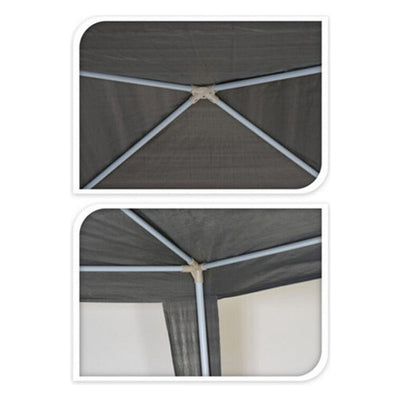 Carpa para fiestas en el jardín Pro 300x300cm gris