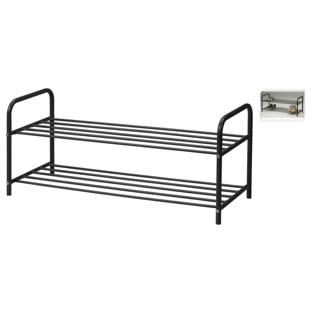 Soluciones de almacenamiento Soluciones de almacenamiento Rack de zapatos con 2 capas 91x35x38.5 cm