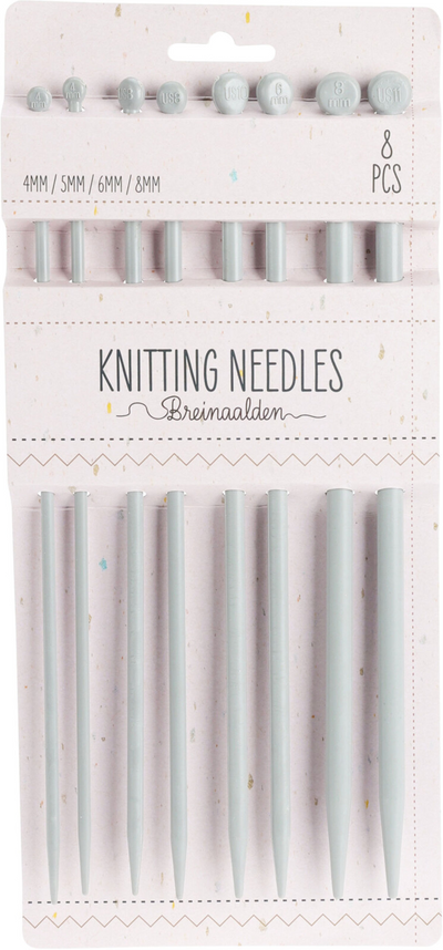 Koopman elegance breinaalden set 8-delig assorti