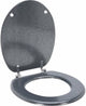 Soluciones de baño asiento de inodoro 45x37,5 cm mdf plateado