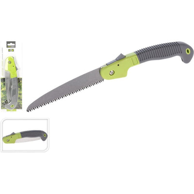 Sierra de podar Pro Garden plegable 18 cm verde gris