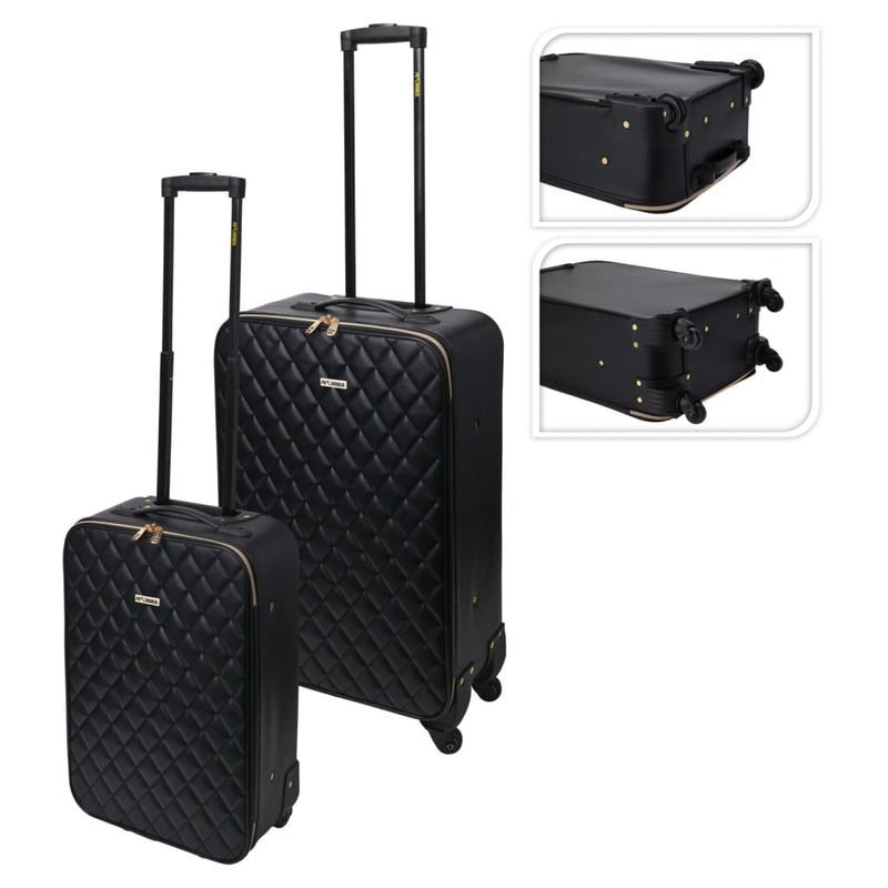 Proworld Proworld Bagugh Set da bagagli a 2 pezzi Black