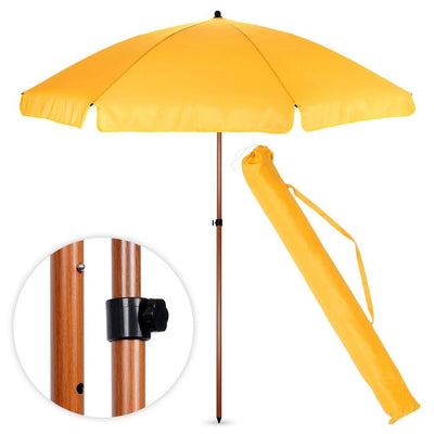 Ombrellone effetto legno di altre marche 220 cm giallo