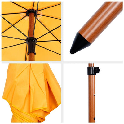 Ombrellone effetto legno di altre marche 220 cm giallo