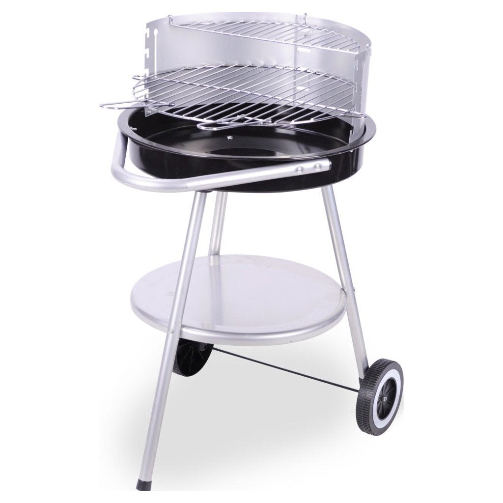 Barbacoa BBQ 47x77 cm acero inoxidable negro