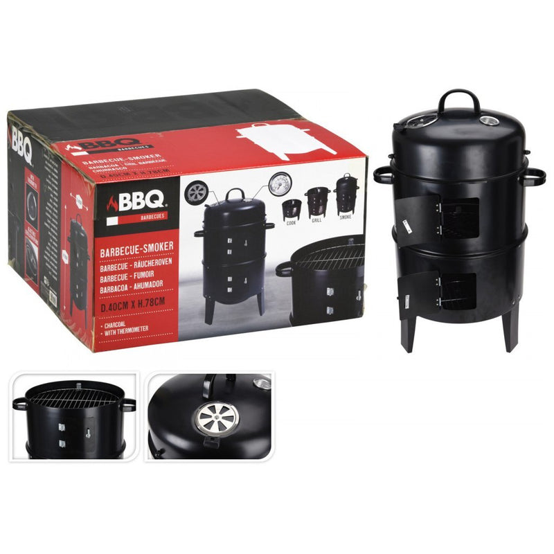 PROGARDEN PROGARDEN BARBECUE A CAMPIO CON ACCESSO E 2 GRILLES NERO