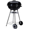 Overige merken kogelgrill houtskoolbarbecue op wielen 46 cm zwart