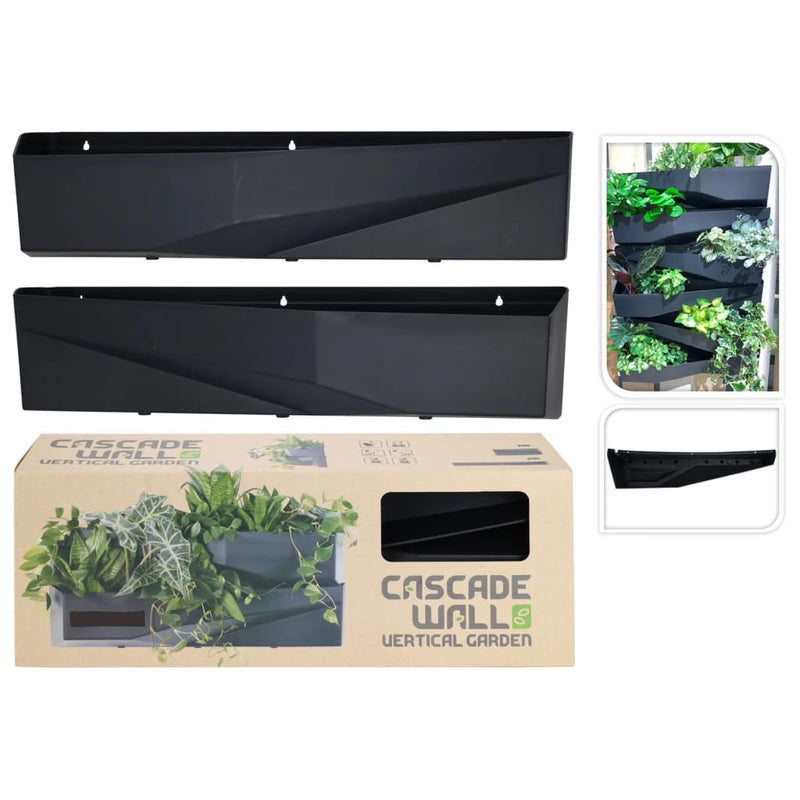 Progarden Plan de progarden Barking Wall Landing 2 piezas 78x19x35 cm antracita -Coled