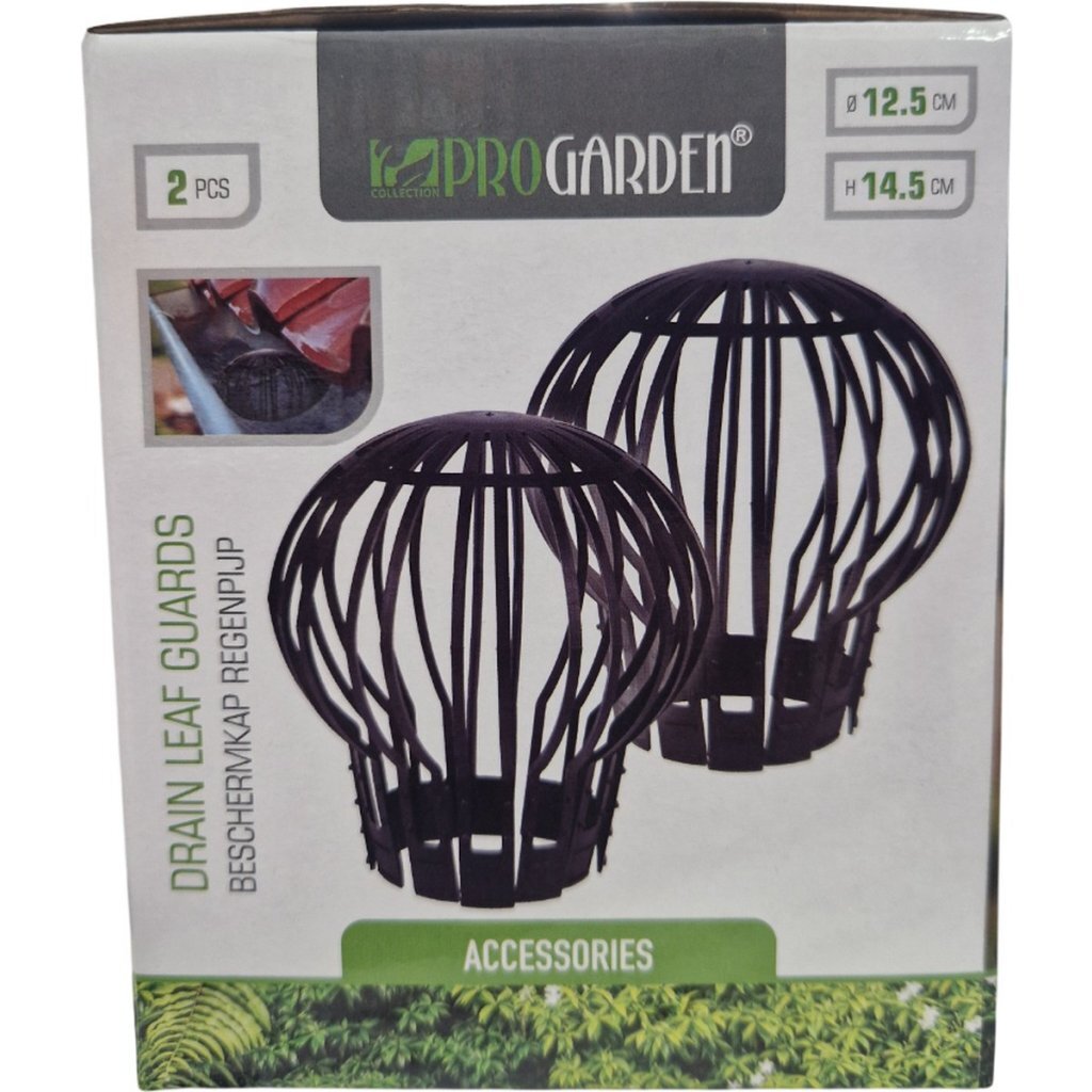Pro garden beschermkap voor regenpijp 2 stuks zwart
