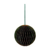 Hbx natural living kerstbal papier 15cm groen
