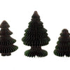 HBx natural living árbol de Navidad papel plegable 3 piezas verde