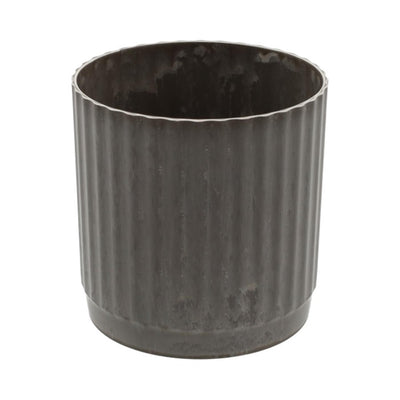 Vaso da fiori Hbx Natural Living in melamina rigata dia14x15,5 cm