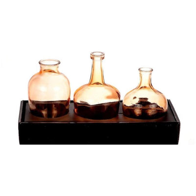 HBx vaso vivente naturale arancione set di 3 diverse dimensioni
