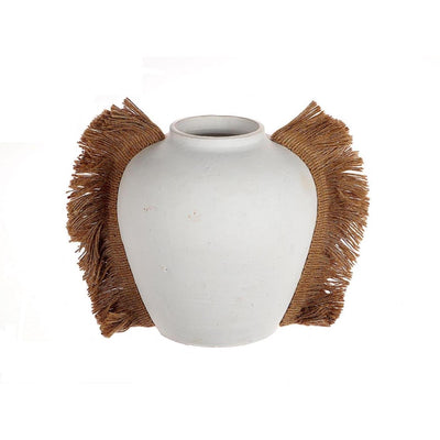 Hbx jarrón natural living flugilo ø16,5xh20cm estilo boho
