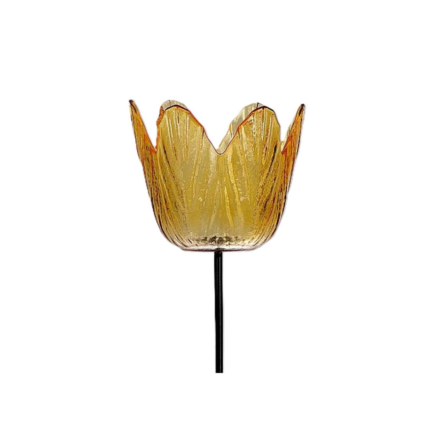Portacandela Hbx natural living tulipano arancione ø8,5cm